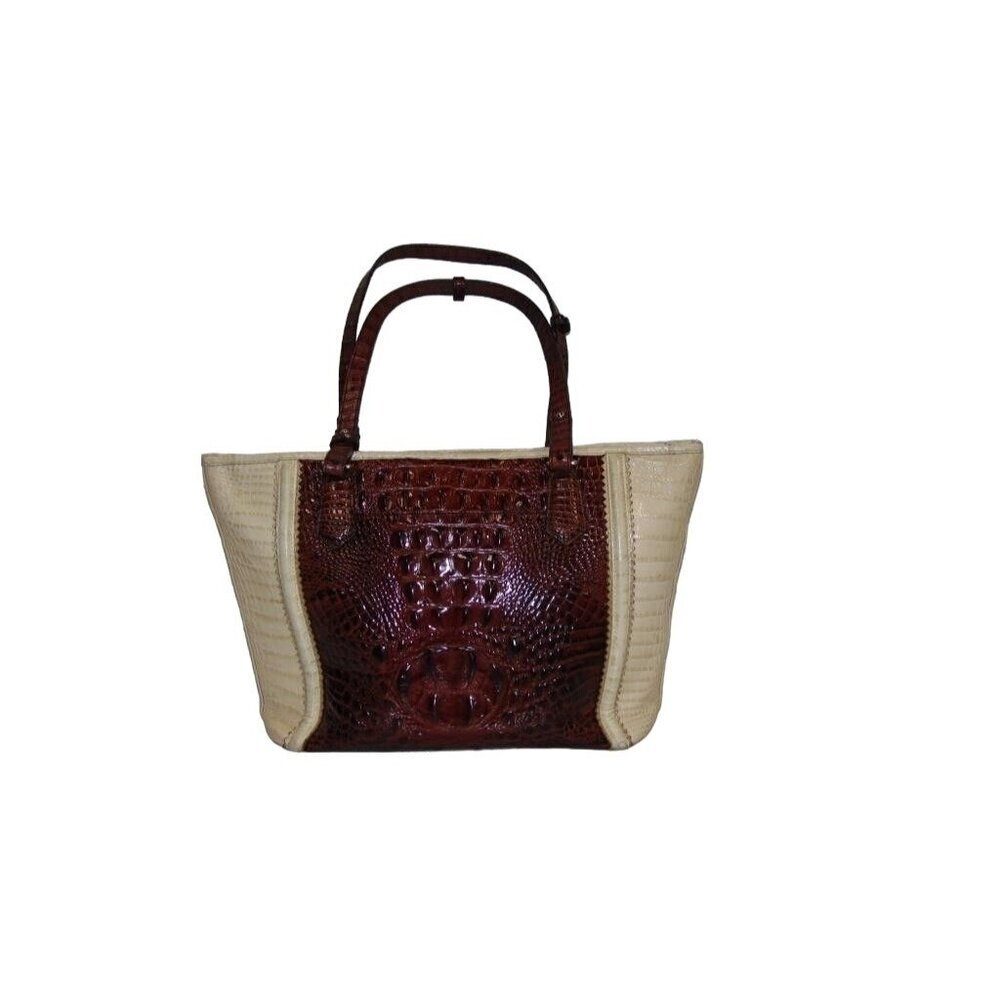 Brahmin Asher Pecan Soriano Tote Handbag Sunglow Melbourne accents